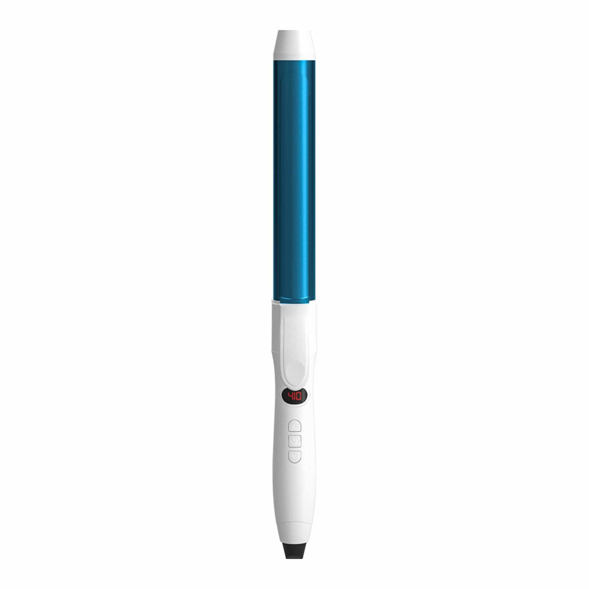 Cortex Beauty White/ Turquoise Luxe Curler | 1.25" Extra Long Curling  Wand