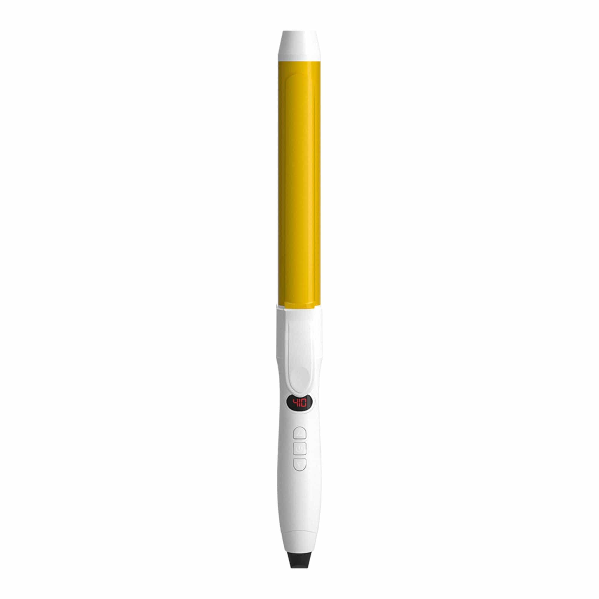 Cortex Beauty White/Yellow Luxe Curler | 1.25" Extra Long Curling  Wand